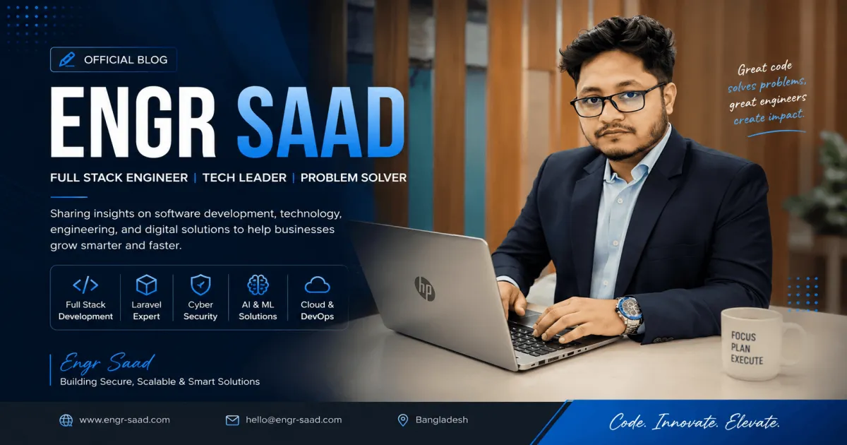 Engr Saad, full stack software engineer and technology leader in Bangladesh